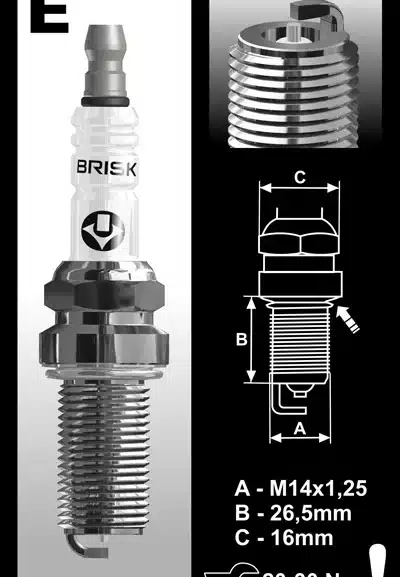Brisk Silver Racing ER12S Spark Plug