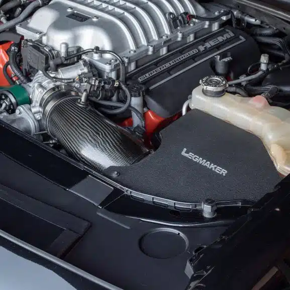 Legmaker carbon fiber intake Hellcat 2015-2020 front right view