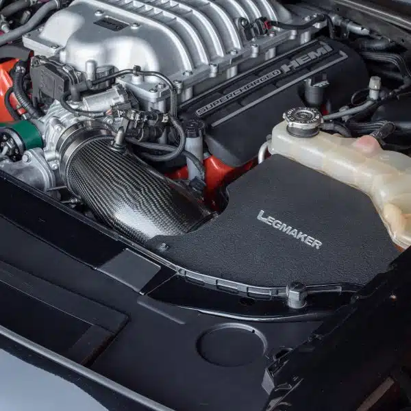 Legmaker carbon fiber intake Hellcat 2015-2020 front right view