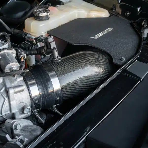 Legmaker carbon fiber intake Hellcat 2015-2020 front left view