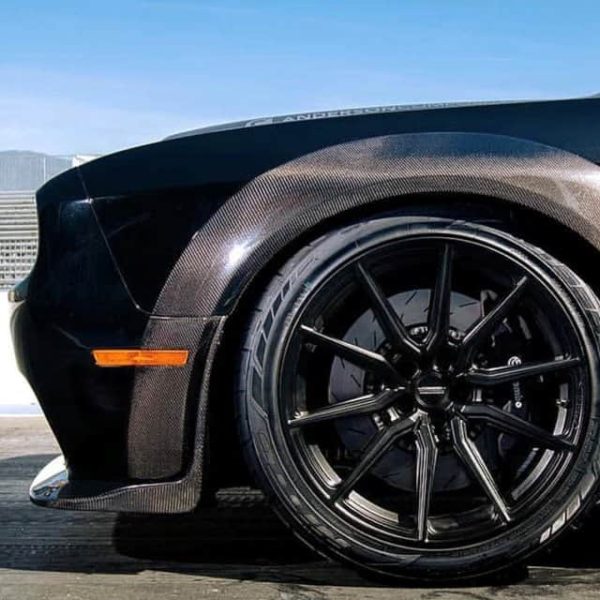Dodge Challenger Hellcat Widebody/Demon Carbon Fiber Front Fender Flare Extensions By Anderson Composites