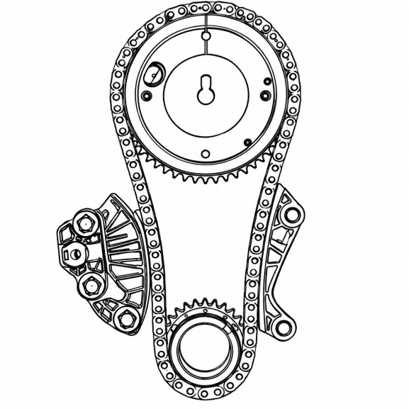 Mopar OEM Timing Chain Assembly with Phaser Tensioner Guide Chain and Crank Sprocket for 2015-2024 6.2L HEMI