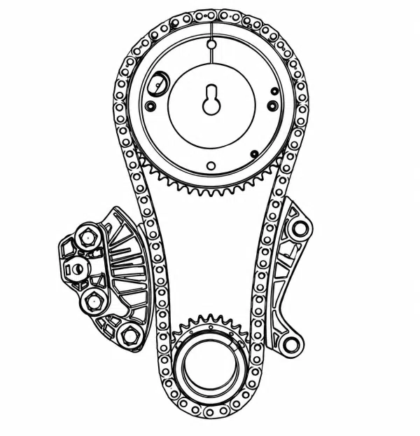 Mopar OEM Timing Chain Assembly with Phaser Tensioner Guide Chain and Crank Sprocket for 2015-2024 6.2L HEMI