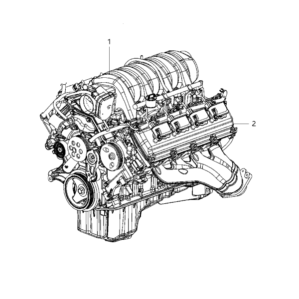 OEM 6.4L Long Block By MOPAR 68411230AA