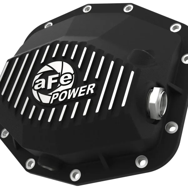 Pro Series Rear Differential Cover Black w/ Machined Fins By AFE Power