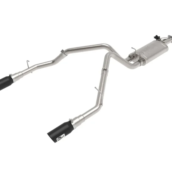 Gemini XV 3 IN 304 Stainless Steel Cat-Back Exhaust System w/ Cut-Out Black By AFE Power