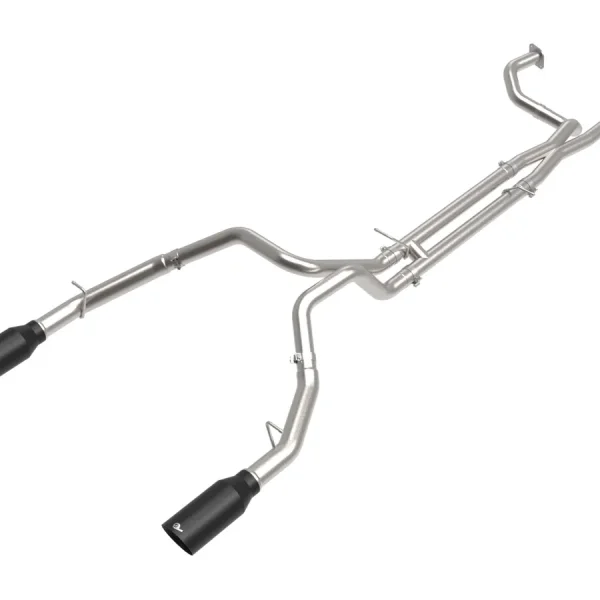 Vulcan Series 3 IN to 3-1/2 IN 304 Stainless Steel Cat-Back Exhaust System w/ Black Tip By AFE Power