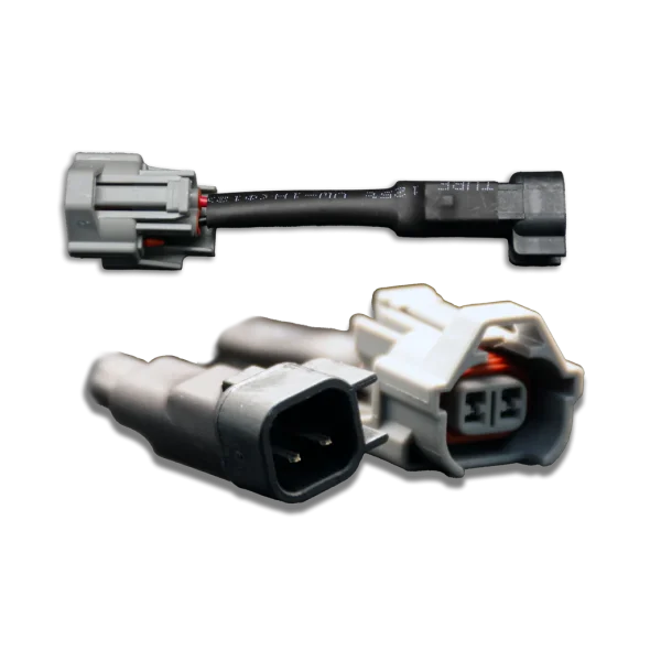 Set of 8 Denso (female) to US Car/EV6 (male) injector plug adaptors (padpdtou8)