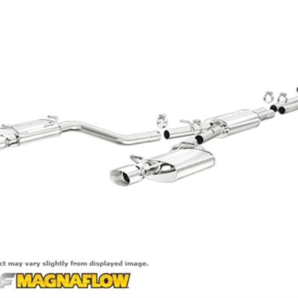 Stainless Catback Exhaust System w/ Single OVAL tips (2005-2014 5.7L HEMI Chrysler 300C) - 15137 By Magnaflow