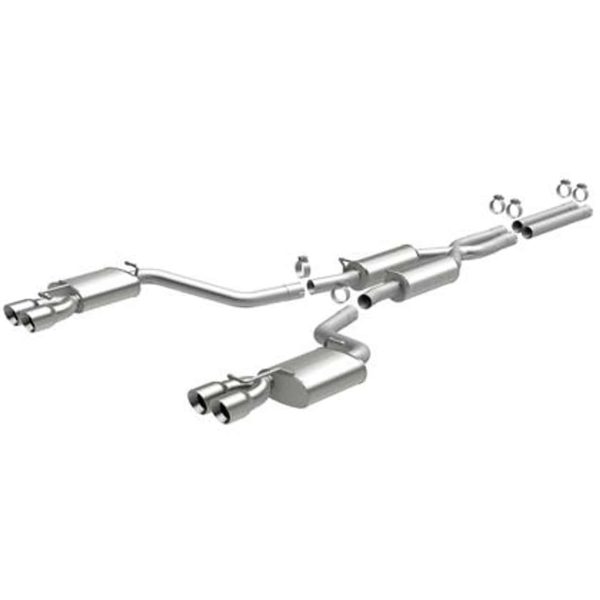 STREET SERIES Stainless Catback Exhaust - QUAD ROUND TIPS for 09-14 Challenger R/T 5.7L VVT HEMI - 16513 By Magnaflow