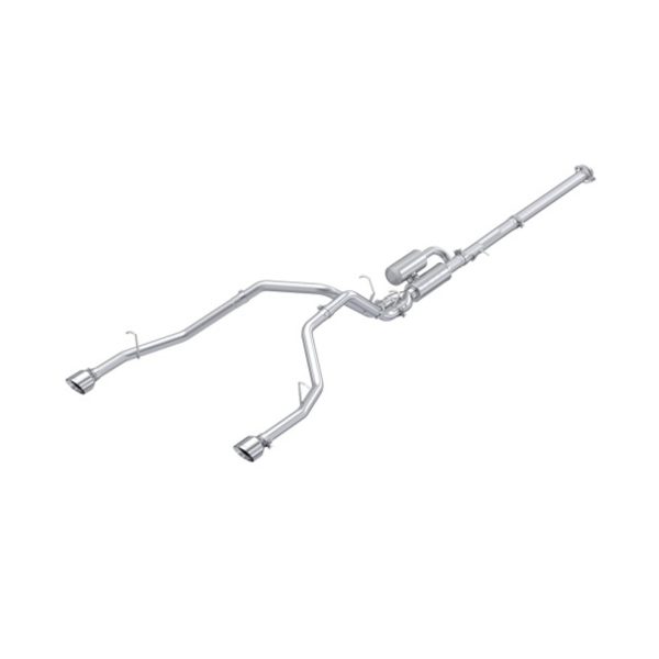 ARMOR LITE Streel Profile Dual Rear Exit Stainless-Steel Tips Aluminized 3" - 2-1/2" Cat-Back Exhaust for 2025 RAM 1500 3.0L Hurricane S51563AL By MBRP