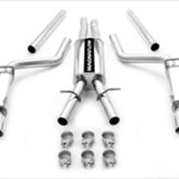 Stainless Catback Exhaust System W/ Single ROUND tips for 05-14 300C 5.7L HEMI - 15629 By Magnaflow
