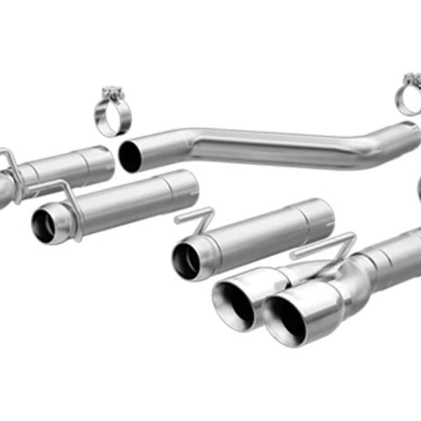RACE SERIES Stainless Axle-Back Exhaust - Round Tips for 15-23 Challenger R/T Scat Pack 6.4L, SRT 392 & SRT Hellcat 6.2L HEMI - 19206 By Magnaflow