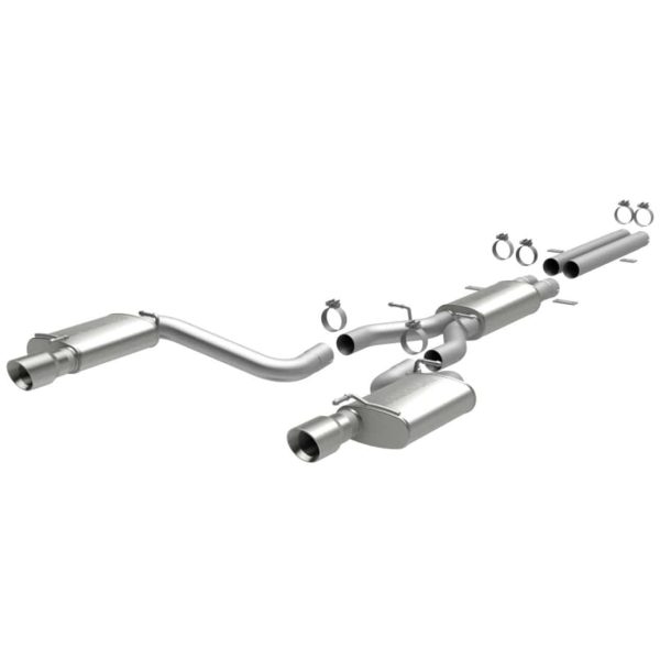 Dual Split Rear Exit Stainless Cat Back Performance Exhaust for 12-14 300C SRT8 6.4L 392 HEMI - 15069 By Magnaflow