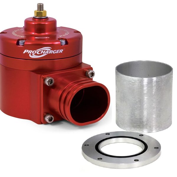 3FASS-003 Closed Race Bypass Valve Aluminum Flange Red By Procharger