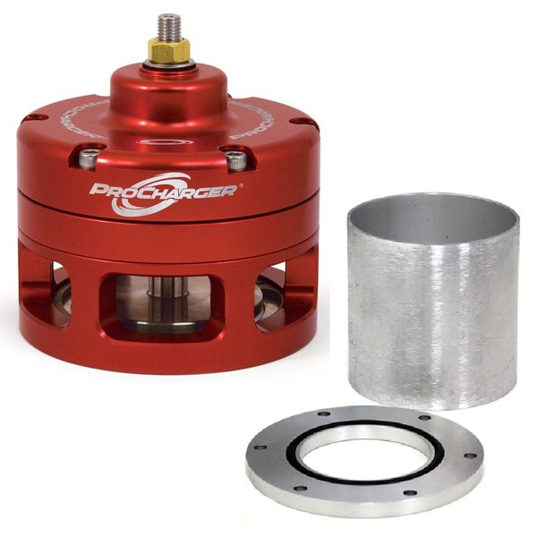 3FASS-004 Open Race Bypass Valve Aluminum Flange Red By Procharger