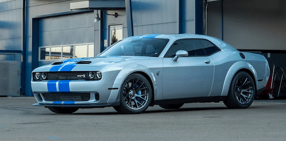 hellcat redeye jailbreak DT877 silver with blue stripes challenger