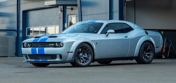 hellcat redeye jailbreak DT877 silver with blue stripes challenger