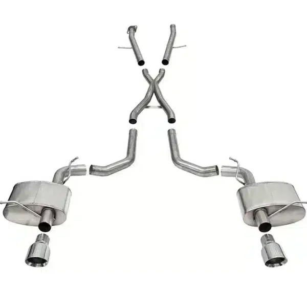 Xtreme / Sport 2.75 In Cat-Back 4.5 In Single Tips | 2021-2025 Dodge Durango SRT Hellcat 6.2L By Corsa