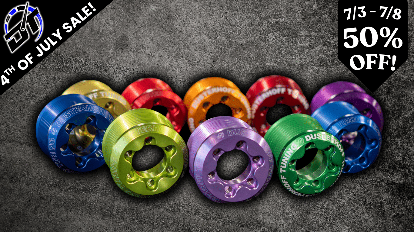 Dusterhoff Racing Multi-colored supercharger pullies 